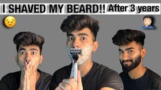 I SHAVED MY BEARD!! AFTER 3 YEARS / BEARD TRANSFORMATION VLOG / FAMILY REACTION / Parth Suri