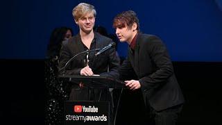 Sam and Colby wins Action or Sci-Fi | Streamys Premiere Awards 2019