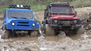 Едут там, где танки вязнут ... BLUAZ и Traxxas TRX4 в гряземесе. Rc mudding