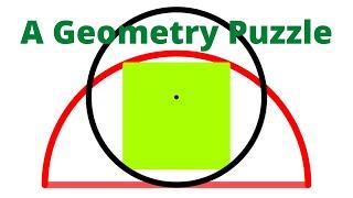 Inscribing a square between a circle and a semicircle