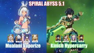 C0 Mualani Vaporize & C0 Kinich Hypercarry | Spiral Abyss 5.1 | Genshin Impact