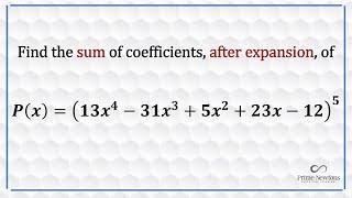 Find the sum of coefficients