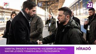 Vonattal érkezett Budapestre Volodimir Zelenszkij – Magyar Levente fogadta a Keleti pályaudvaron