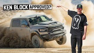 Ken Block Fully Sends a Brand New 702hp ‘22 Ram TRX Sandblast Edition in Johnson Valley! It RIPS!