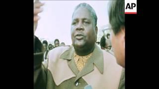 SYND 20 3 76 JOSHUA NKOMO MAKES PRESS STATEMENT IN SALISBURY AFTER TALKS WITH IAN SMITH