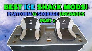 Trick Your Trap! CUSTOM Ice Shack (Fish Trap) Modifications Part 2. Platform and Storage Upgrades!