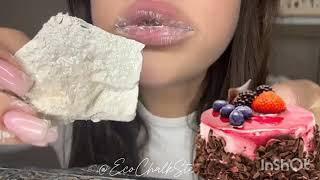 EcoChalkStav Wet Chalk Eating//ASMR//Wet Crunch//Soft bites//Chalk Crunch//Chalk Eating