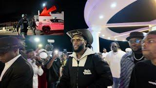 Burna Boy Arrives Secret Palace Lagos With Heavy Presidential Security For His Homecoming Party 2024