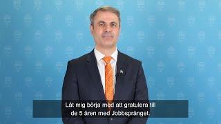 Näringsminister Ibrahim Baylan Gratulerar Jobbsprånget