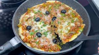 STOVE PIZZA WITHOUT OVEN  Without kneading and just as delicious.