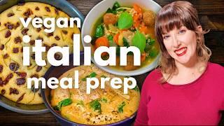 Italian Vegan Meal Prep! 5 Vegan Recipes, Week of Vegan Food! Free PDF