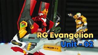 RG Eva Unit-02 Evangelion Model Kit | Unboxing Build Detailing