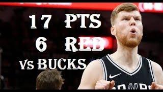 Davis Bertans 17 Pts 6 Reb San Antonio Spurs vs Milwaukee Bucks