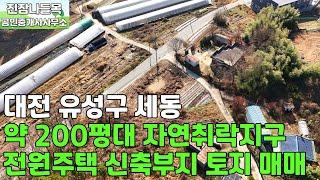 대전 유성구 세동 토지 매매 | 넓게 도로 접해 있으며, 자연취락지구로 전원주택 등 신축 가능한 토지 매매(매매가: 4억 2,000만원)