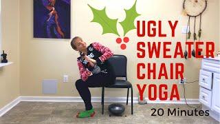 20 Min Ugly Sweater Chair Yoga |  Chair Yoga for Beginners and Seniors| Easy Christmas Yoga