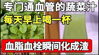 血管专家已公布：1种蔬菜榨汁，竟是通血管“神器”，每天只要吃1口，血脂血栓瞬间化成渣，恢复血管弹性，摆脱纠缠20年的血管病！【家庭大医生】