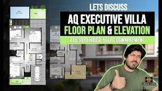 AbulQasim Executuve Villa Bahria Town Karachi | Fkoor Plan & Elevation Explained | Ameer Admi Review