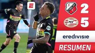 CHUCKY LOZANO asistió en la GOLEADA del PSV 5-2 vs Utrecht que sigue LÍDER | RESUMEN | Eredivisie