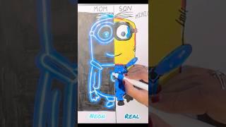 Learn to draw a cute Mionion | Easy colouring techniques #challengevideo #shorts