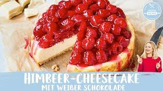 Raspberry Cheesecake with White Chocolate | Raspberry Cheesecake | Einfach Backen