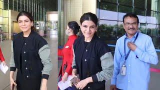 SOUTH Movie Actress Samantha  Spotted By Media Reporter At Mumbai Airport Tollywood Update