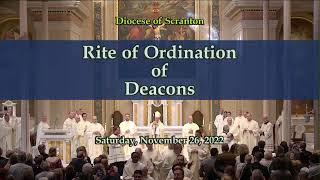 Rite of Ordination of Deacons 11-26-22