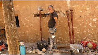 Repairing a failing 150 year old stone wall - Spanish Finca renovation