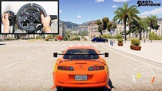 Forza Horizon 2 Paul Walker Toyota Supra (Steering Wheel + Shifter) Gameplay