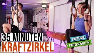 35 MIN Kraftzirkel mit Turnringe | Ganzkörper Workout