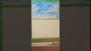 How to paint wispy clouds with watercolor.