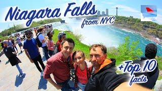 NIAGARA FALLS: from New York City by car + Top 10 facts, Great Lakes, Rochester City  (audio guide)