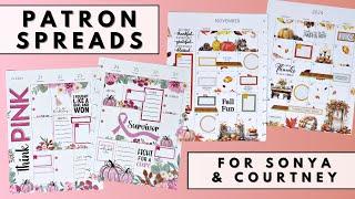 PLAN WITH ME | PATRON SPREADS FOR SONYA & COURTNEY | THE HAPPY PLANNER