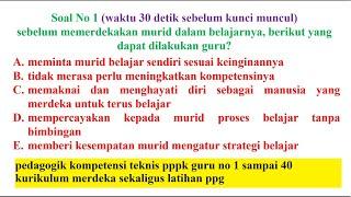 pedagogik kompetensi teknis pppk guru no 1 sampai 40 kurikulum merdeka sekaligus latihan ppg