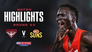 Essendon v Gold Coast Suns Highlights | Round 22, 2024 | AFL