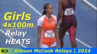 Jamaican High School Girls 4x100m Relay Heats | Gibson McCook Relays 2024