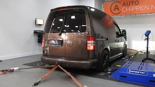 Software upgrade Volkswagen Caddy 2.0tdi on dyno @ auto-chippen.nl Tilburg