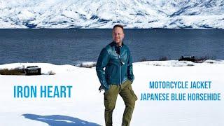 IRON HEART Motorcycle Jacket in Japanese BLUE TEACORE HORSEHIDE