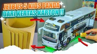 MAKE A KIDS PANDA JETBUS 5 MINIATURE BUS FROM CARTON PAPER !!