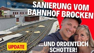 Der Bahnhof Brocken wird saniert und geschottert / Modellbau / LGB Gartenbahn Modelleisenbahn #128