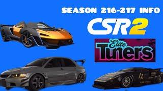 CSR2 | Season 216-217 Info | Prestige And Milestone Cars | Nee Events | ART4?