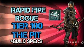 Diablo 4 Season 4 - The Pit Tier 100 Clear - Rapid Fire Rogue + Build Specifications