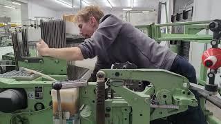 Setting Up a Loom for Weaving at Linton Tweeds