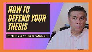 How to defend your thesis. How to prepare for the thesis defense. Tips from a law school dean