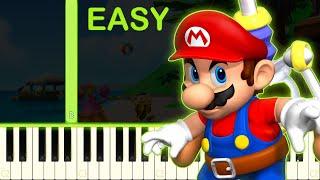 Super Mario Sunshine | Delfino Plaza - EASY Piano Tutorial