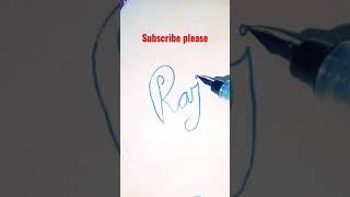 Raj, Name Handwriting with Fountain Pen, By Digital Fonts Handwriting 2.0!!
