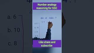 Number analogy reasoning for SSC exam #sscreasoningtricks #ssccgl #reasoning #reasoningtricks #ssc