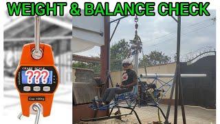 Weight and balance check: Experimental homemade helicopter build, Part 22