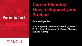 Parents Tent: Career Planning - How to Support your Student