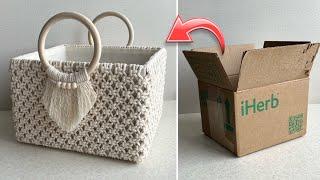 NON-STANDARD USE OF MACRAME PATTERN | STORAGE BASKET IDEA