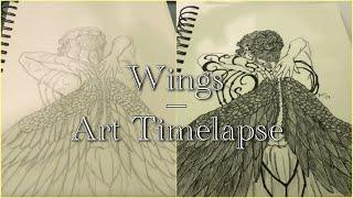 Wings || Ink Art Timelapse